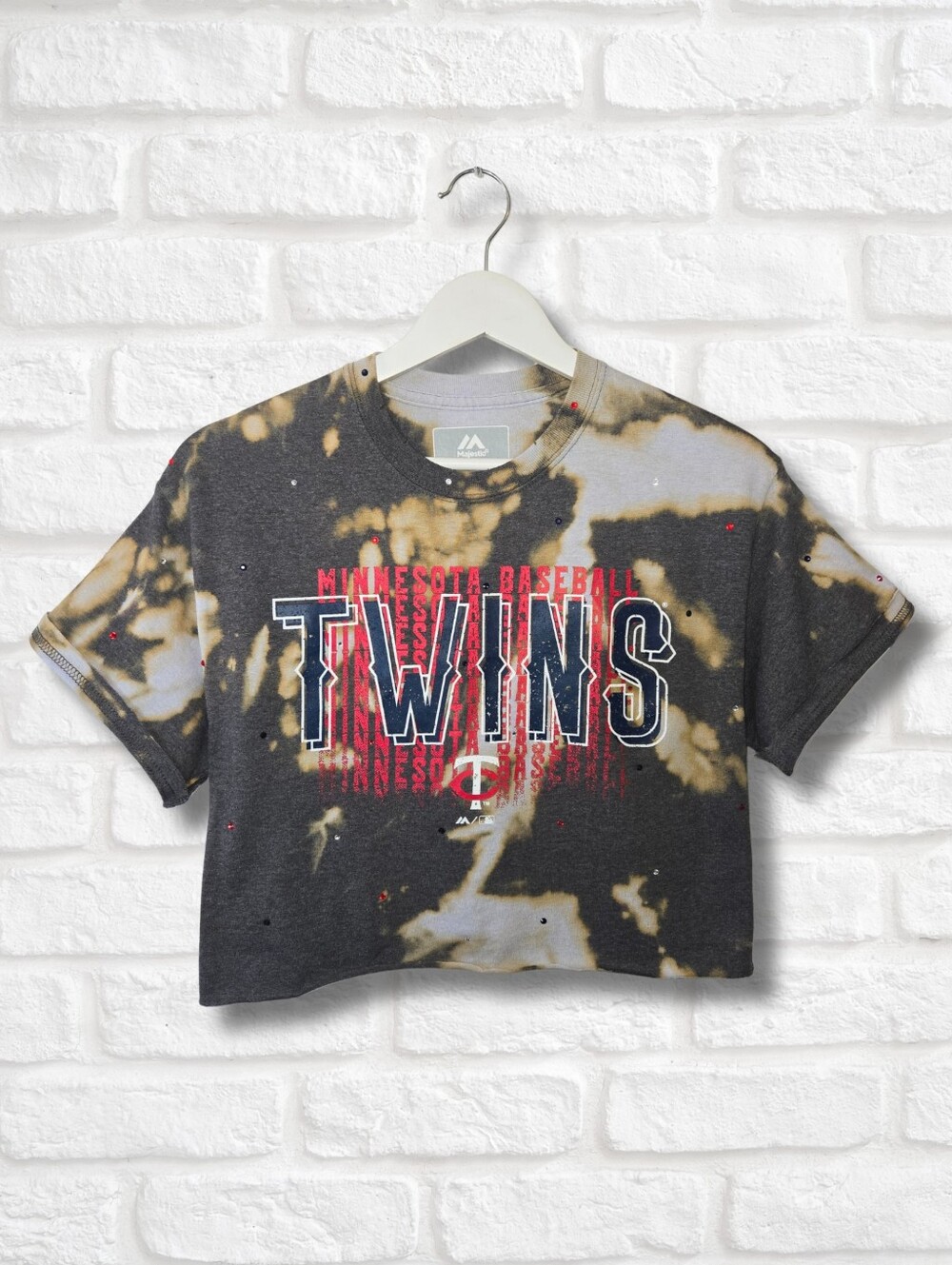 Minnesota Twins Crop Top W/Rhinestones